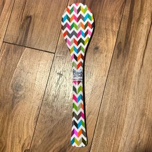 NWT French Bull Ziggy Multicolored Melamine Chevron Salad Servers